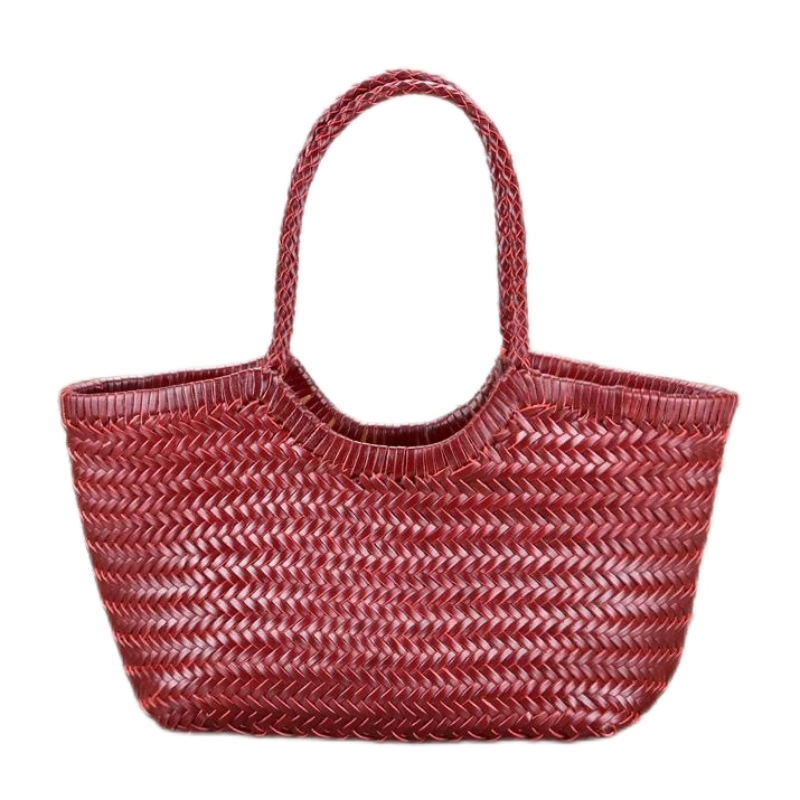 Sac cabas en cuir tressé premium Lena – Rustique et élégant