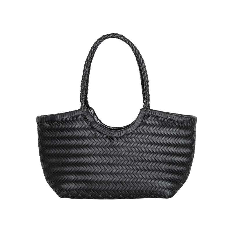 Sac cabas en cuir tressé premium Lena – Rustique et élégant