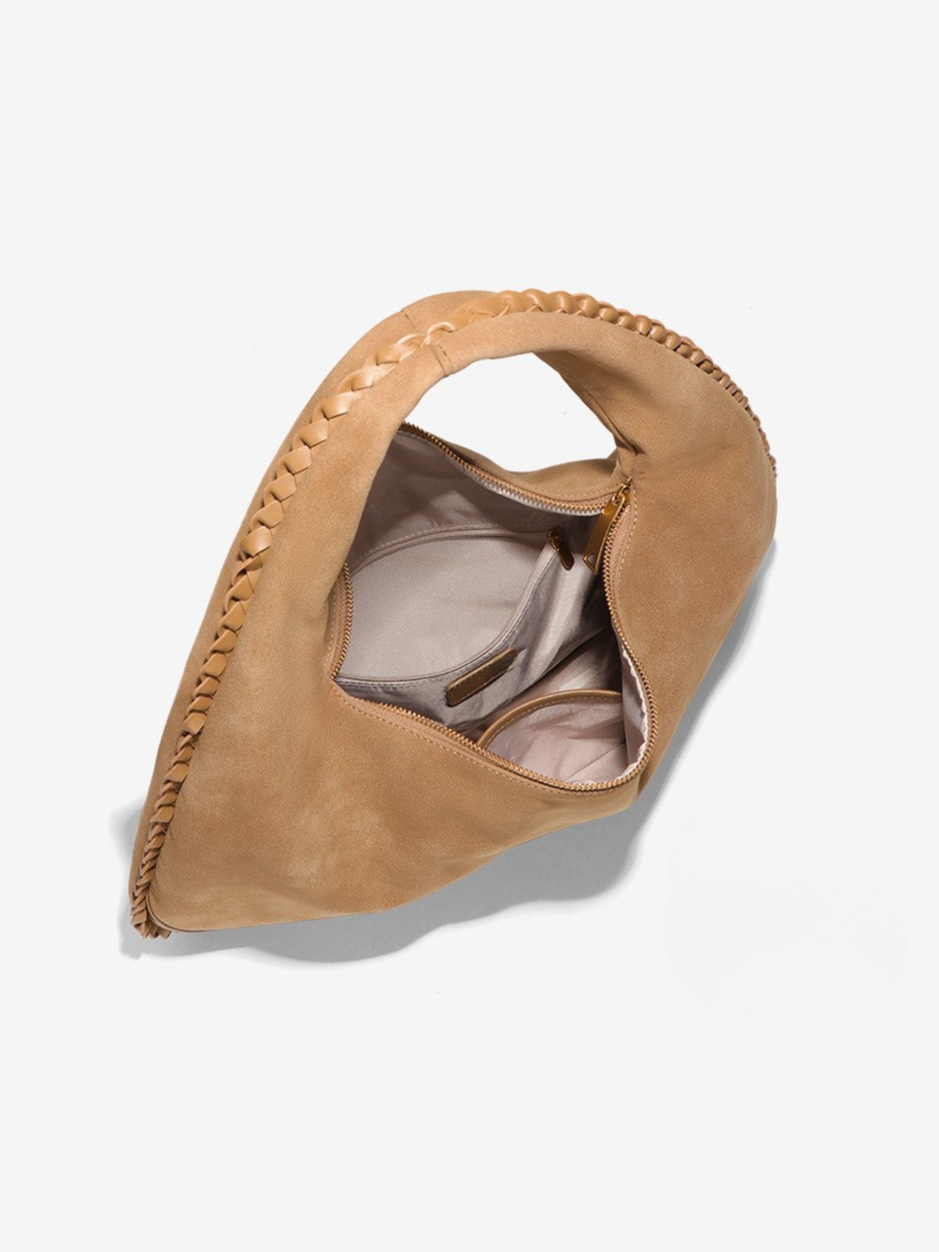 Sac Hobo Crescent en Suède et Cuir Chloe – Grand Sac à Main de Luxe pour Femme