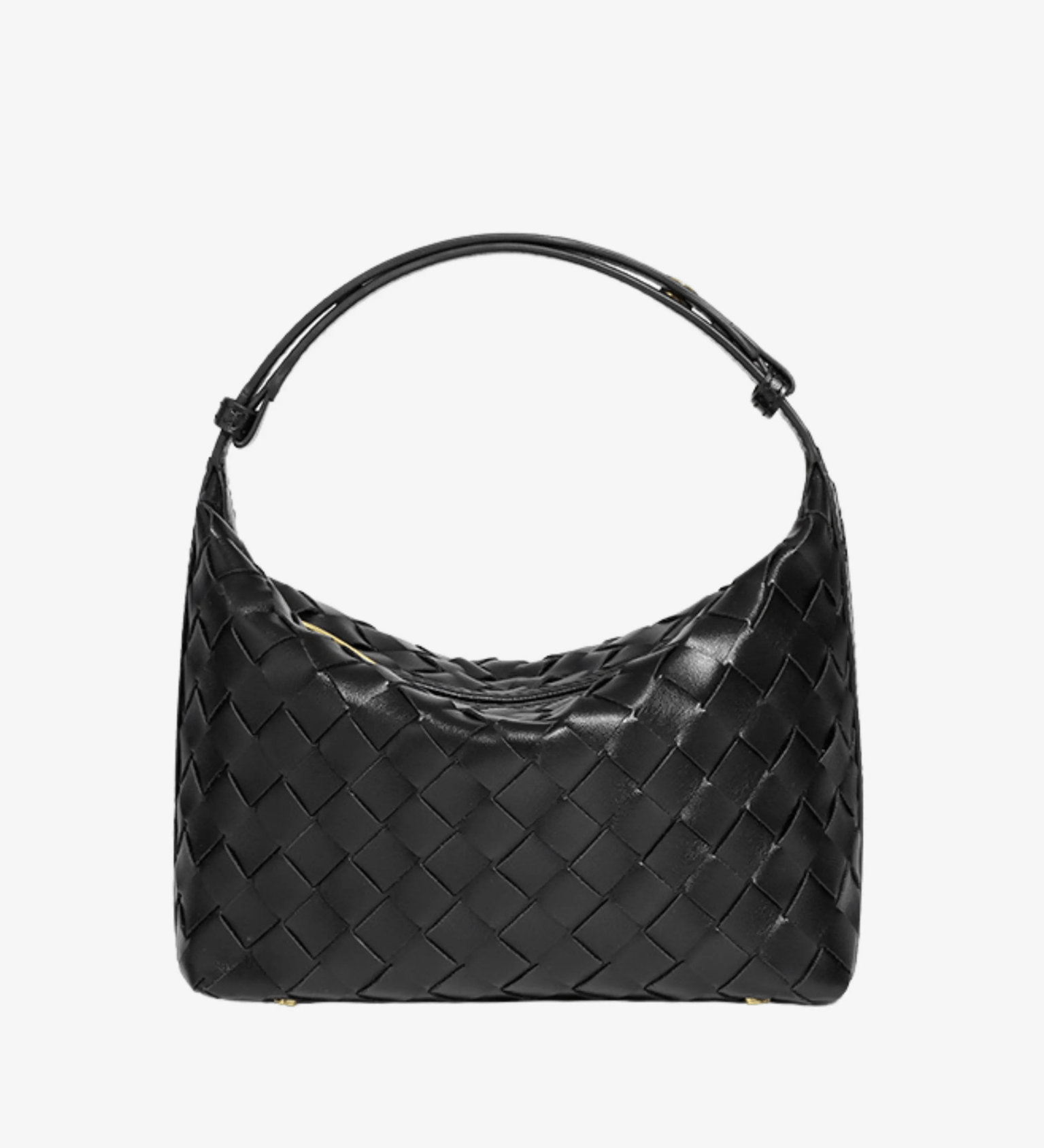 Burgundy Woven Leather Shoulder Bag – Soft Hobo Handbag