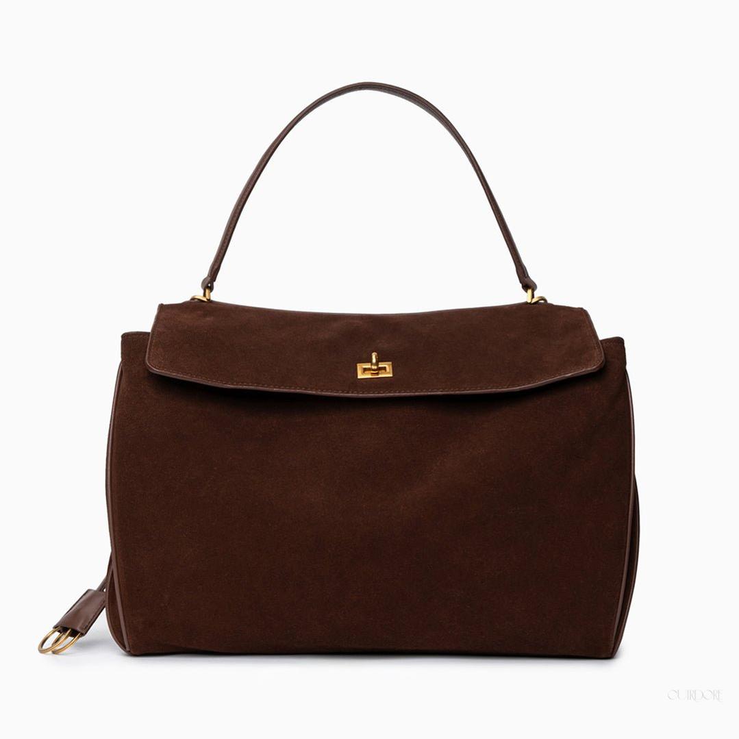 Classic Suede Leather Handbag — Refined design, effortless elegance