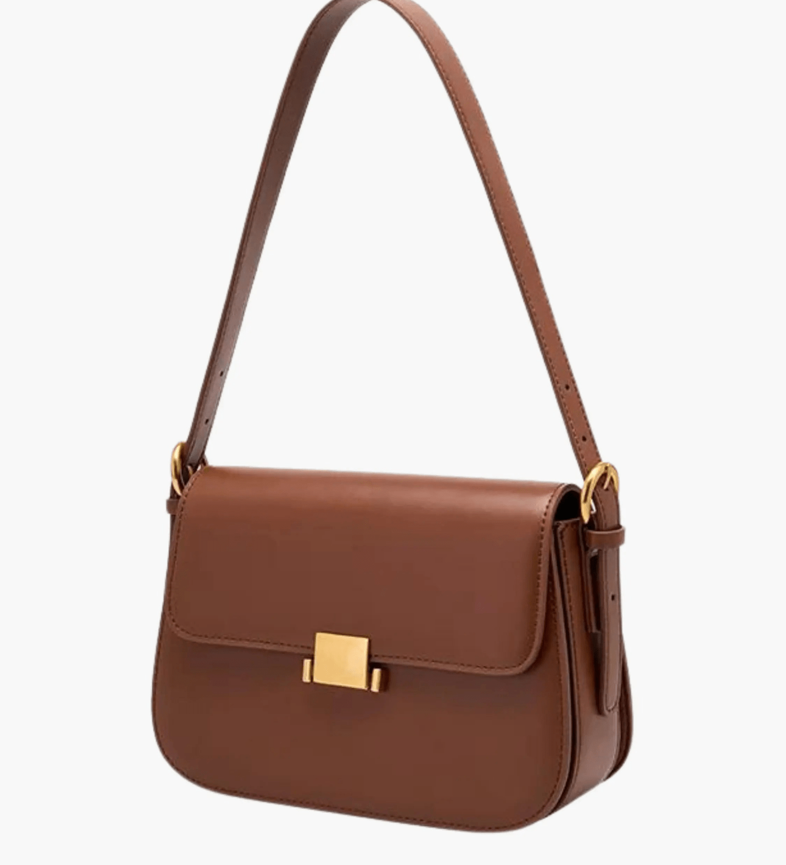 Elegant Flap Shoulder Bag – Minimalist Structured Crossbody Handbag