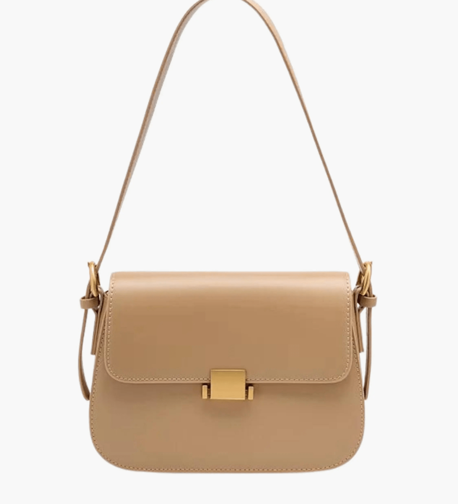 Elegant Flap Shoulder Bag – Minimalist Structured Crossbody Handbag