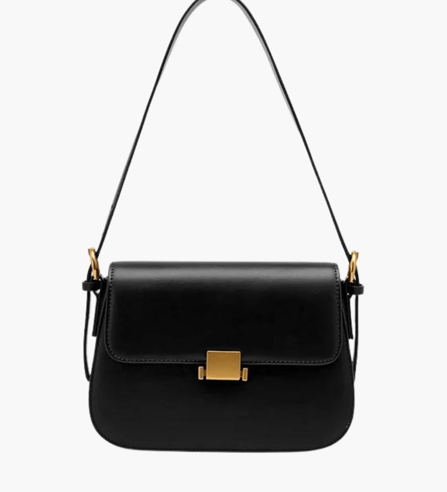 Elegant Flap Shoulder Bag – Minimalist Structured Crossbody Handbag
