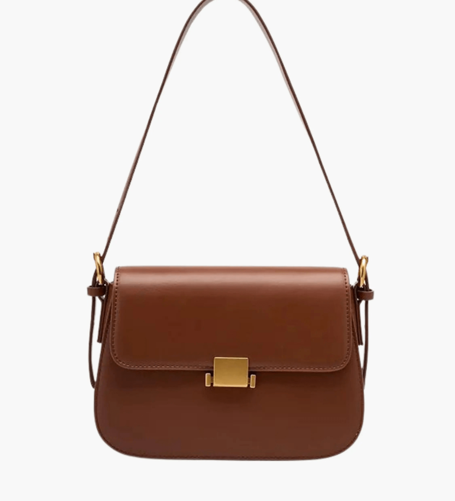 Elegant Flap Shoulder Bag – Minimalist Structured Crossbody Handbag