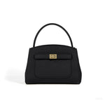 Elegant Structured Top Handle Handbag with Shoulder Strap