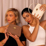 Elegant Structured Top Handle Handbag with Shoulder Strap