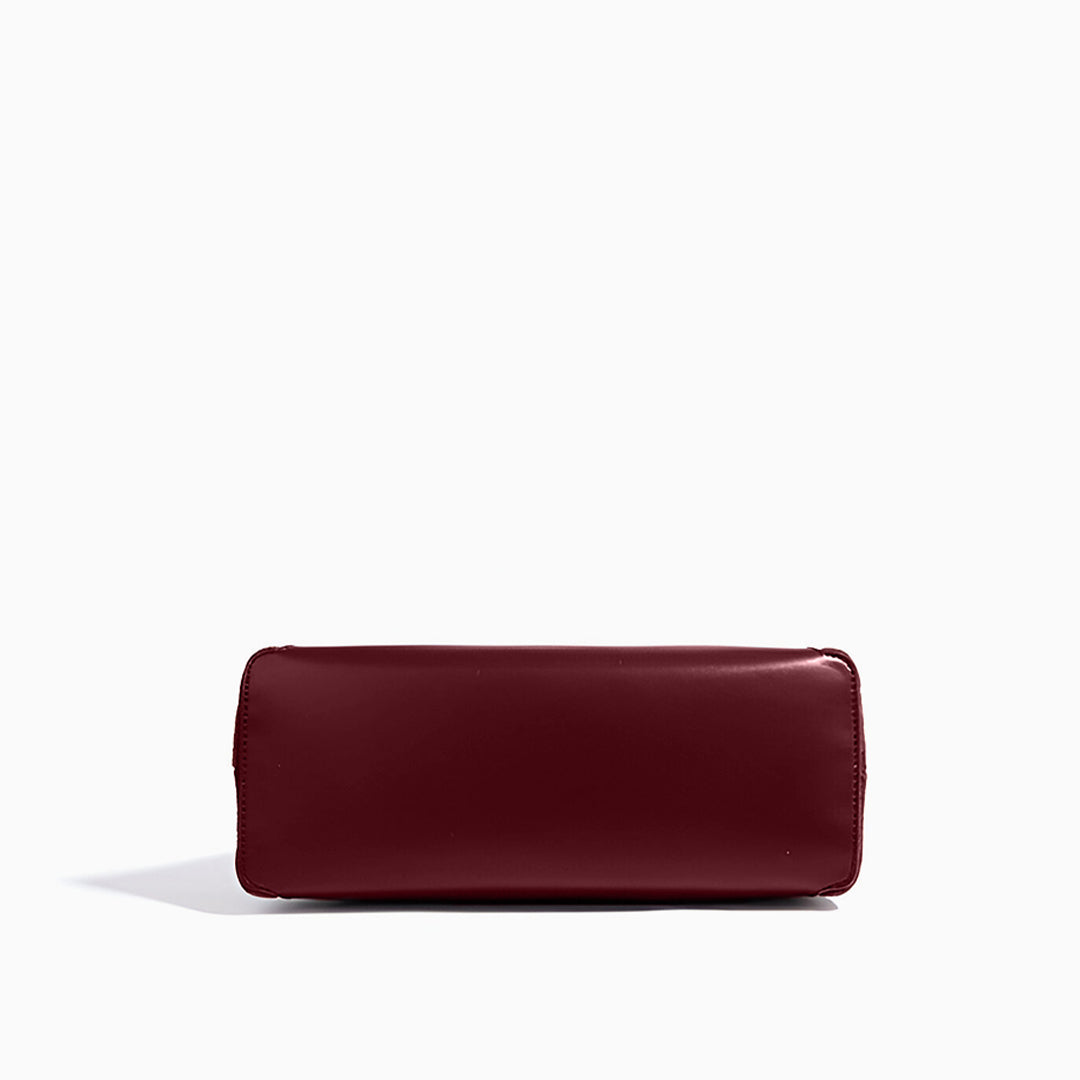 Sac à épaule en suède bordeaux Maeve grand format – Sac hobo moderne de créateur pour femme