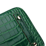 Luxury Emerald Green Crocodile Embossed Tote Bag – Signature Handbag