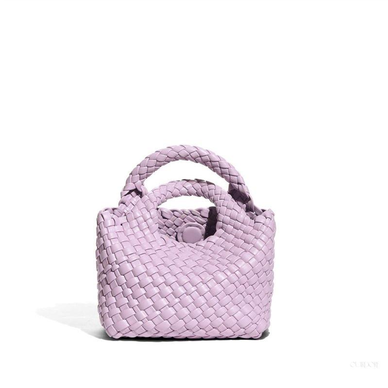 Mini Woven Top Handle Bag – Chic Handcrafted Blue Handbag