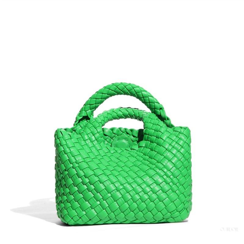 Mini Woven Top Handle Bag – Chic Handcrafted Blue Handbag