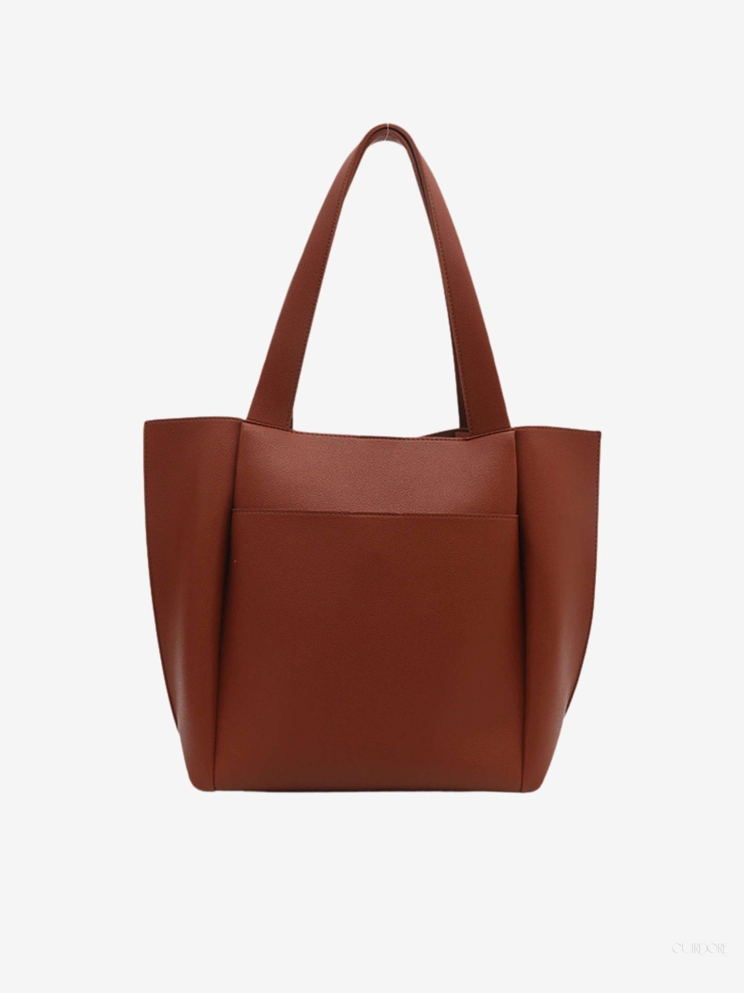 Minimalist Structured Tote Bag – Spacious Everyday Shoulder Handbag