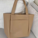 Minimalist Structured Tote Bag – Spacious Everyday Shoulder Handbag