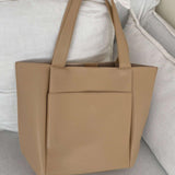 Minimalist Structured Tote Bag – Spacious Everyday Shoulder Handbag