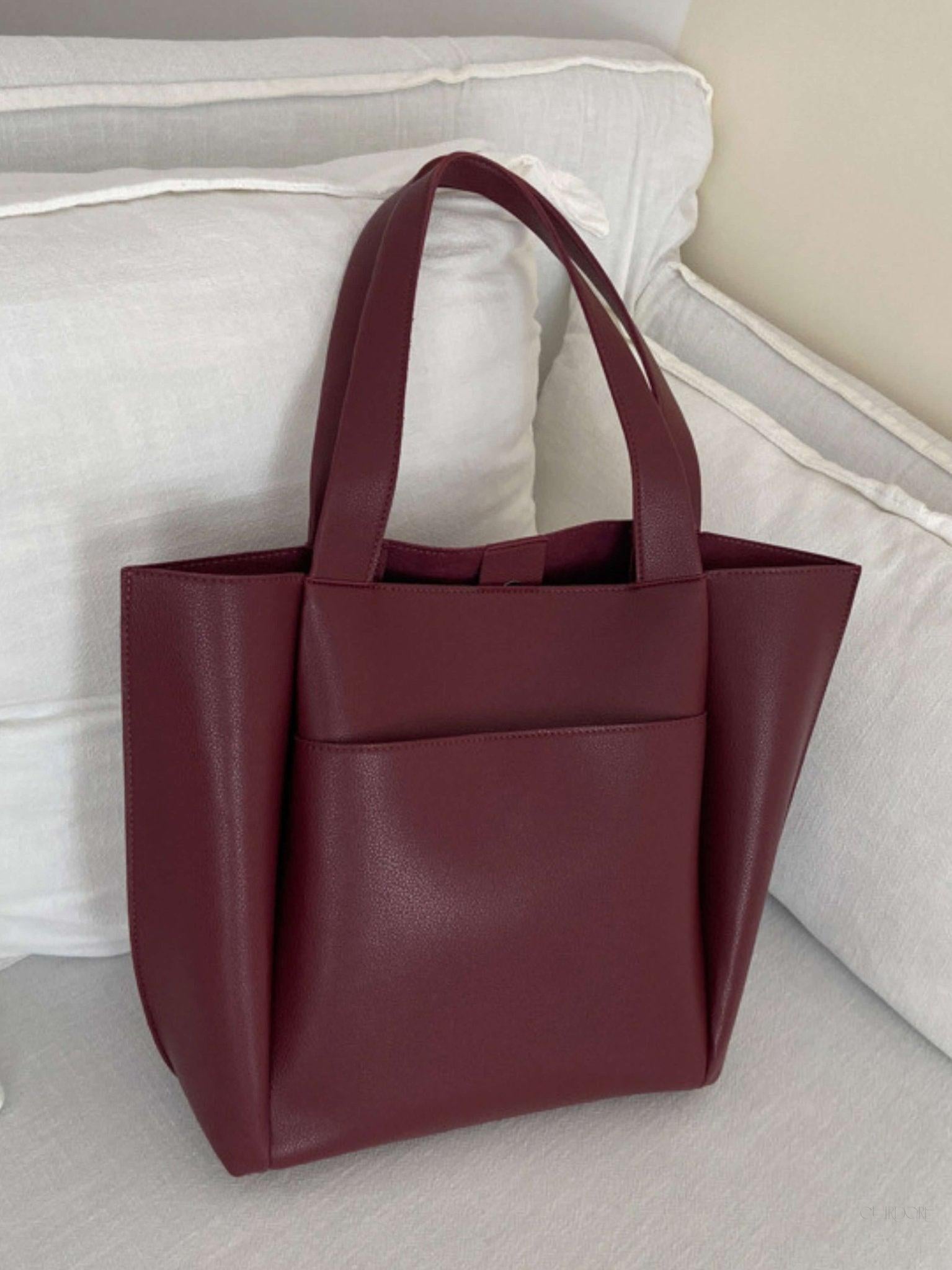 Minimalist Structured Tote Bag – Spacious Everyday Shoulder Handbag
