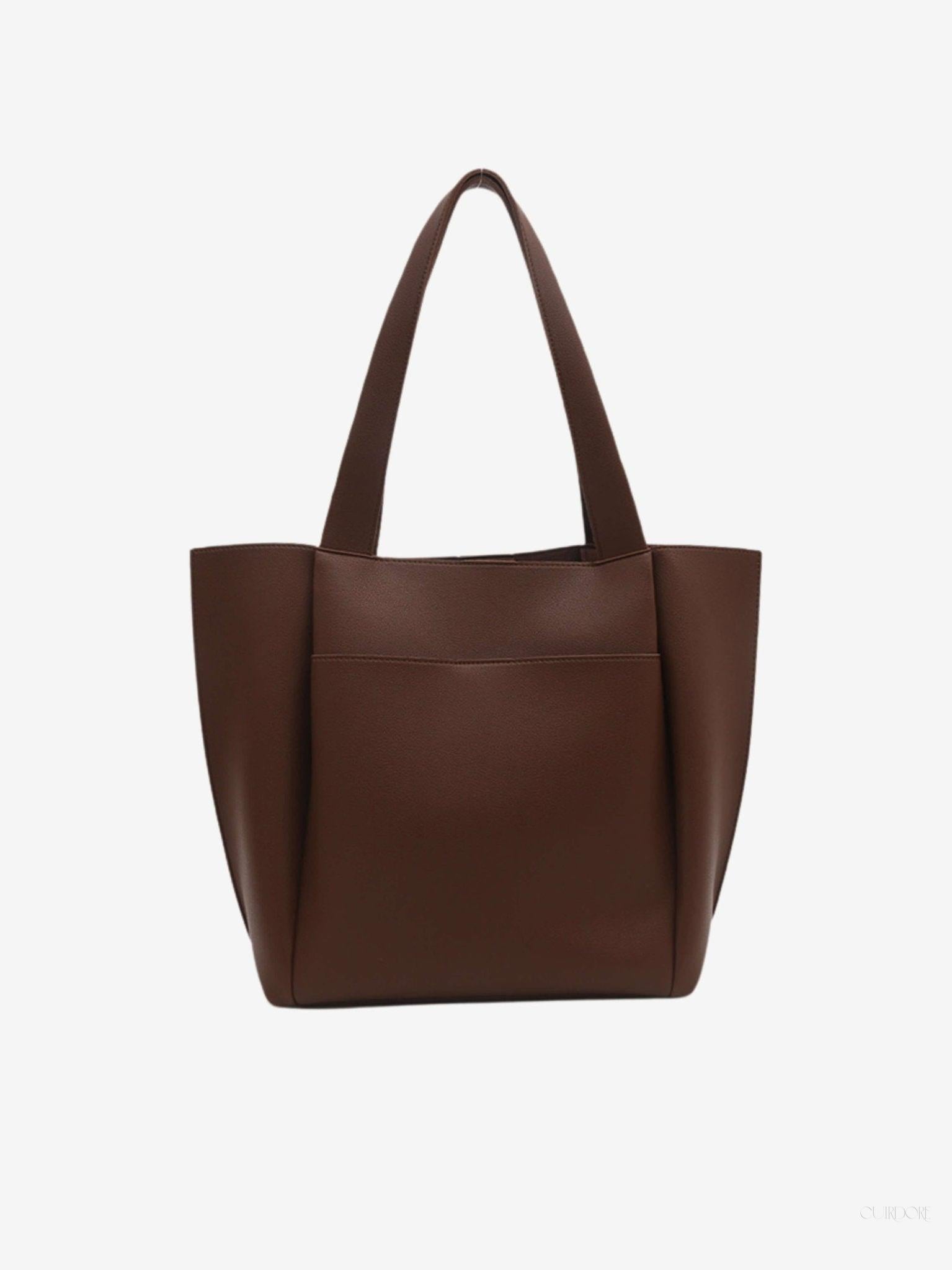 Minimalist Structured Tote Bag – Spacious Everyday Shoulder Handbag