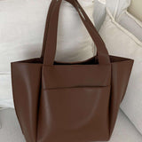 Minimalist Structured Tote Bag – Spacious Everyday Shoulder Handbag