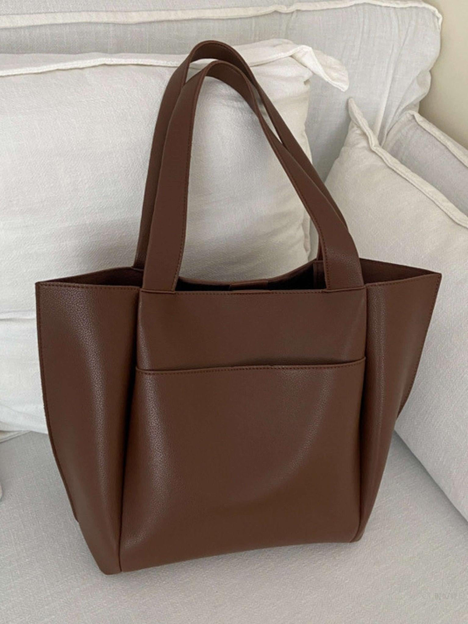 Minimalist Structured Tote Bag – Spacious Everyday Shoulder Handbag