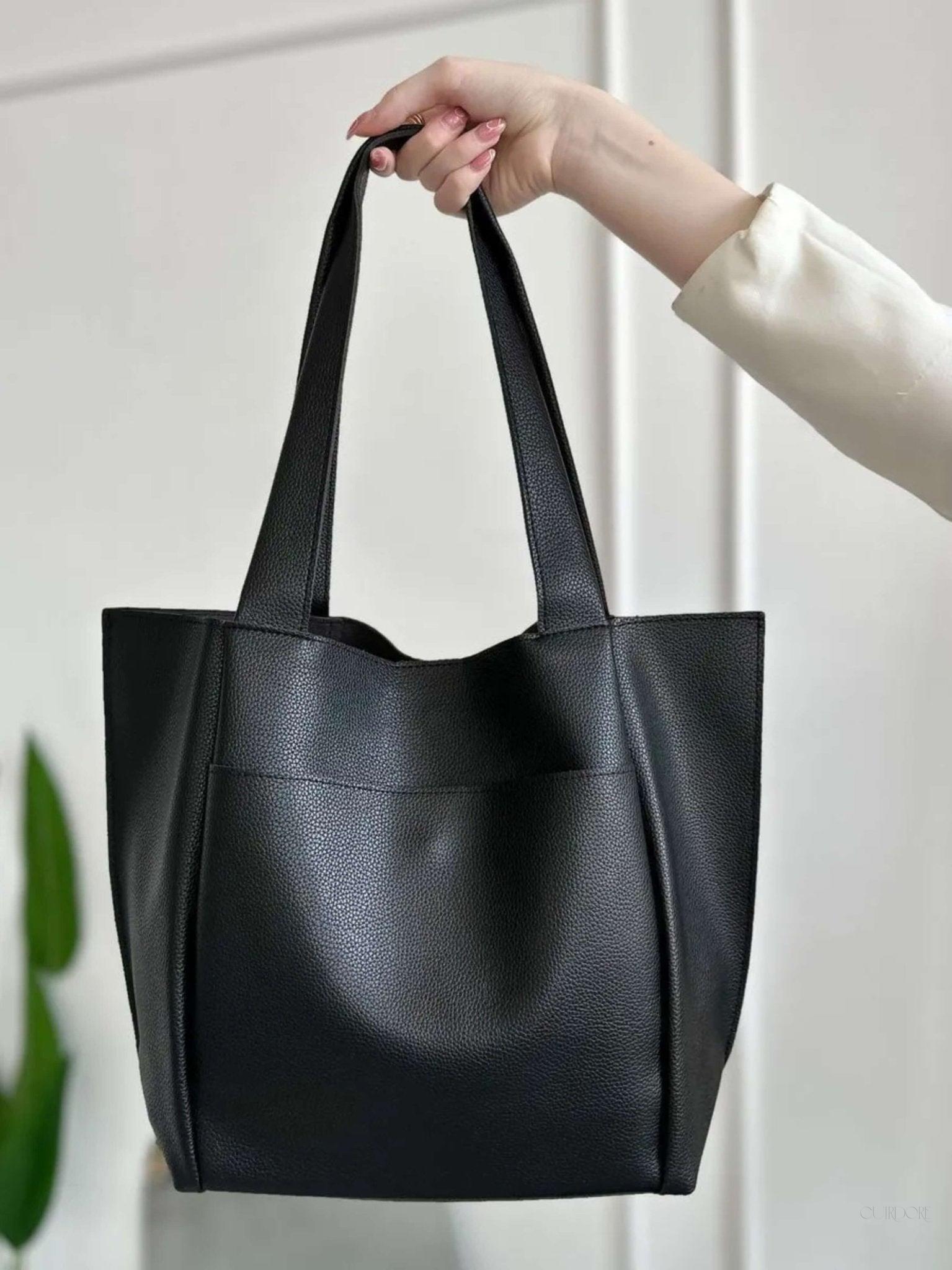 Minimalist Structured Tote Bag – Spacious Everyday Shoulder Handbag