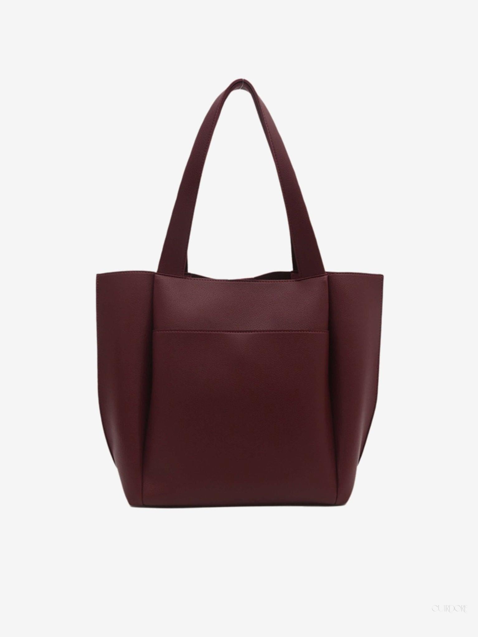 Minimalist Structured Tote Bag – Spacious Everyday Shoulder Handbag