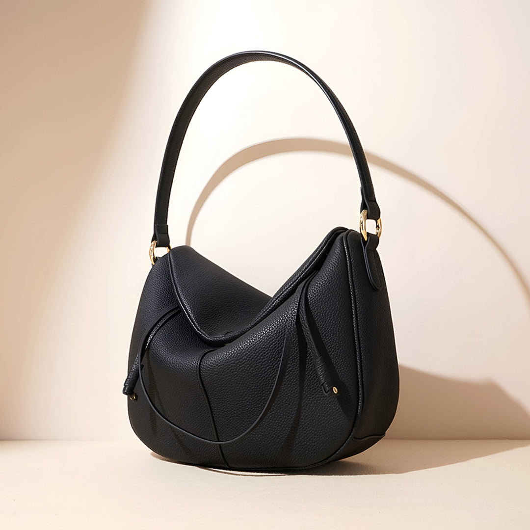 Sac à épaule en cuir Paloma – Sac hobo moderne de créateur pour femme