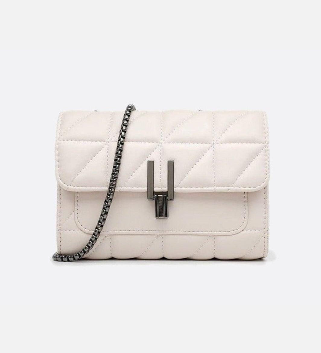 Quilted Chain Crossbody Bag – Elegant Compact Shoulder Handbag
