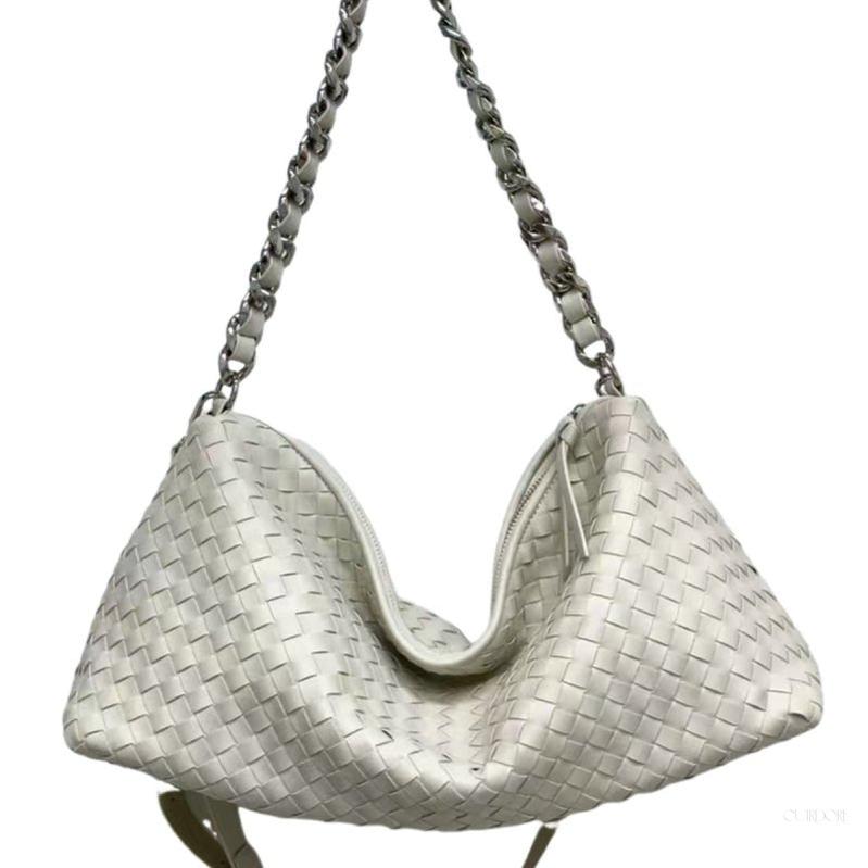 Sage Green Woven Leather Hobo Bag – Chic, Soft & Effortlessly Stylish