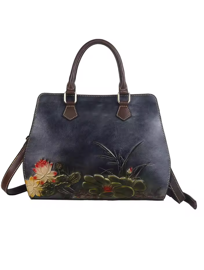 Sac Peint Fleur de Lotus