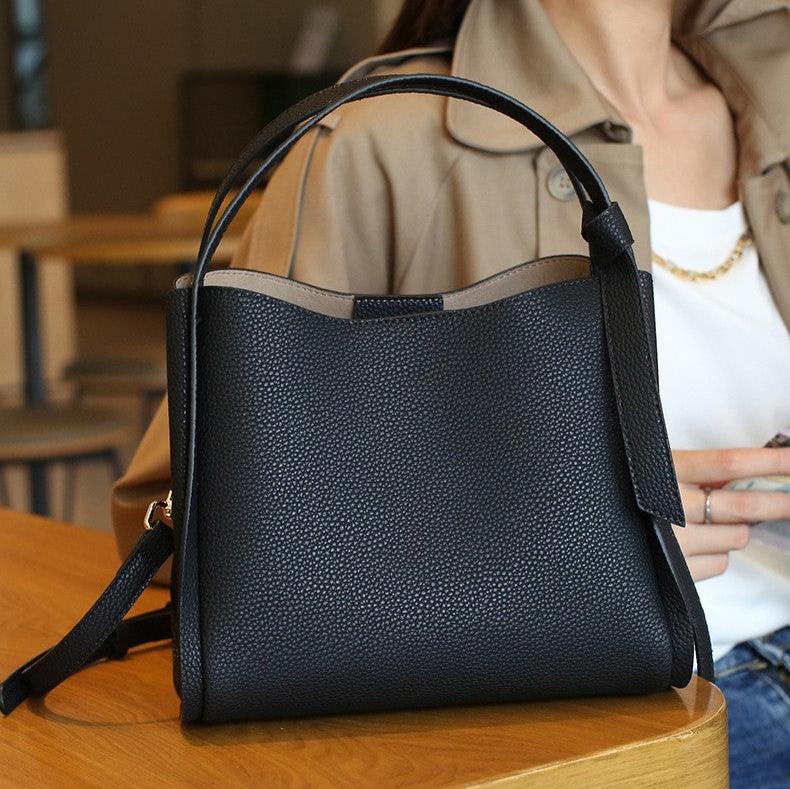 Sac à Main Alys en Cuir Minimaliste – Sac Tote Moderne avec Poignée Supérieure pour Femme