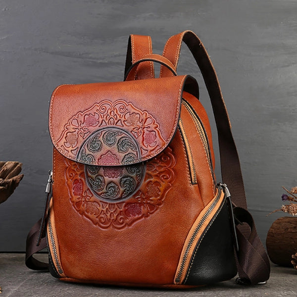 Sac à Dos Cuir Mandala