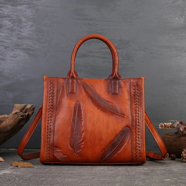 Tote Plume Cuir