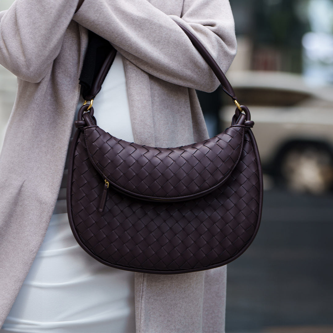 Sac à Épaule Camilla en Cuir Tissé – Sac à Main Inspiré des Créateurs pour Femme