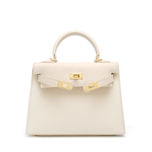 Sac Satchel Cindy en Cuir avec Poignée Supérieure – Sac à Main Classique avec Rabat et Bandoulière pour Femme