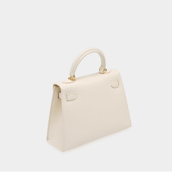 Sac Satchel Cindy en Cuir avec Poignée Supérieure – Sac à Main Classique avec Rabat et Bandoulière pour Femme