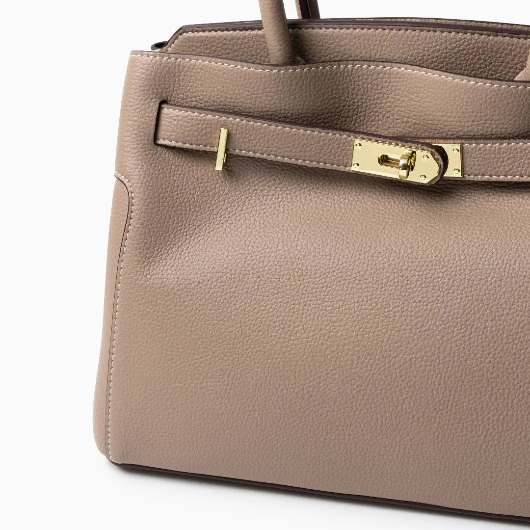 Sac Satchel Tote Structuré Élégant Olivia – Sac à Main Moyen avec Poignée Supérieure pour Femme